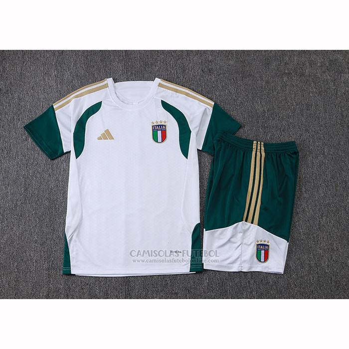 Fato de Treino Italia Manga Curta 2025-2026 Preto - Calcas Curta